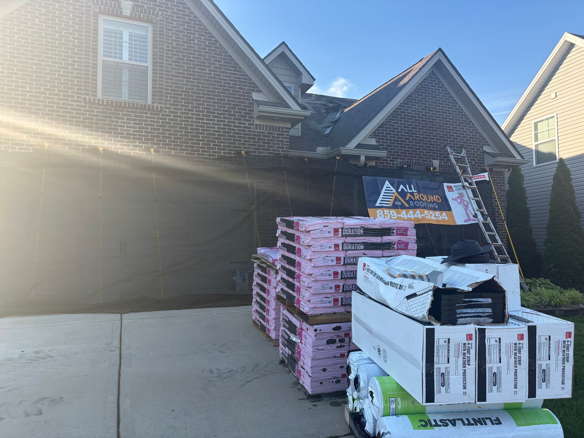 Owens Corning Duration in Teak Roof Installation Underway image